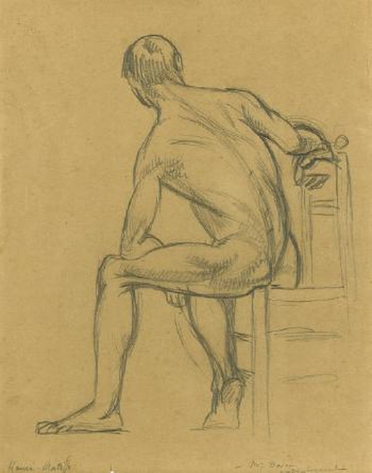 Jeune homme nu de dos assis by Henri Matisse