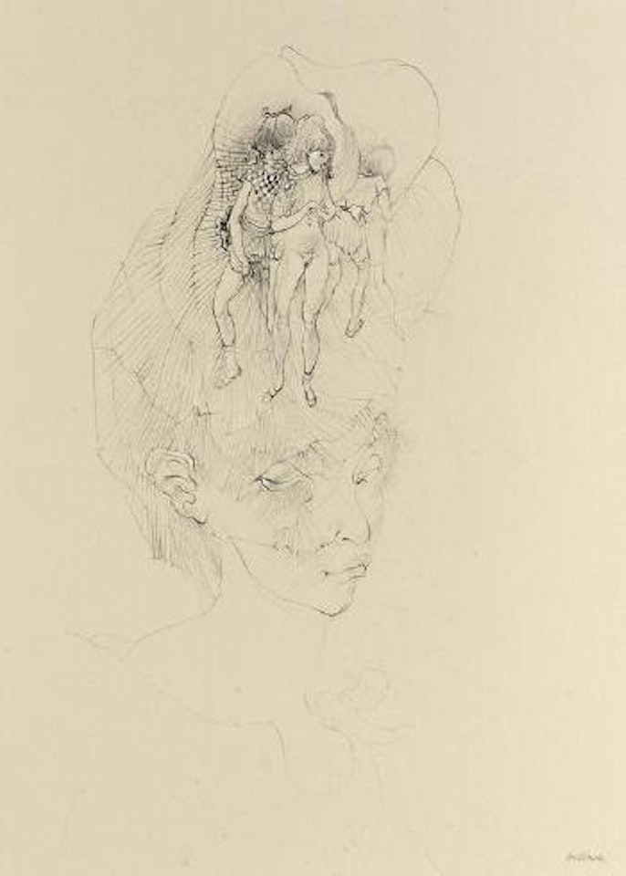 Tête de femme aux trois fillettes by Hans Bellmer