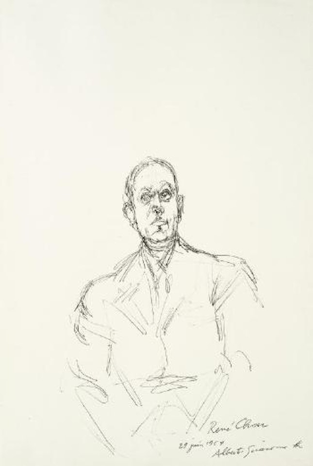 Portrait de René Char by Alberto Giacometti