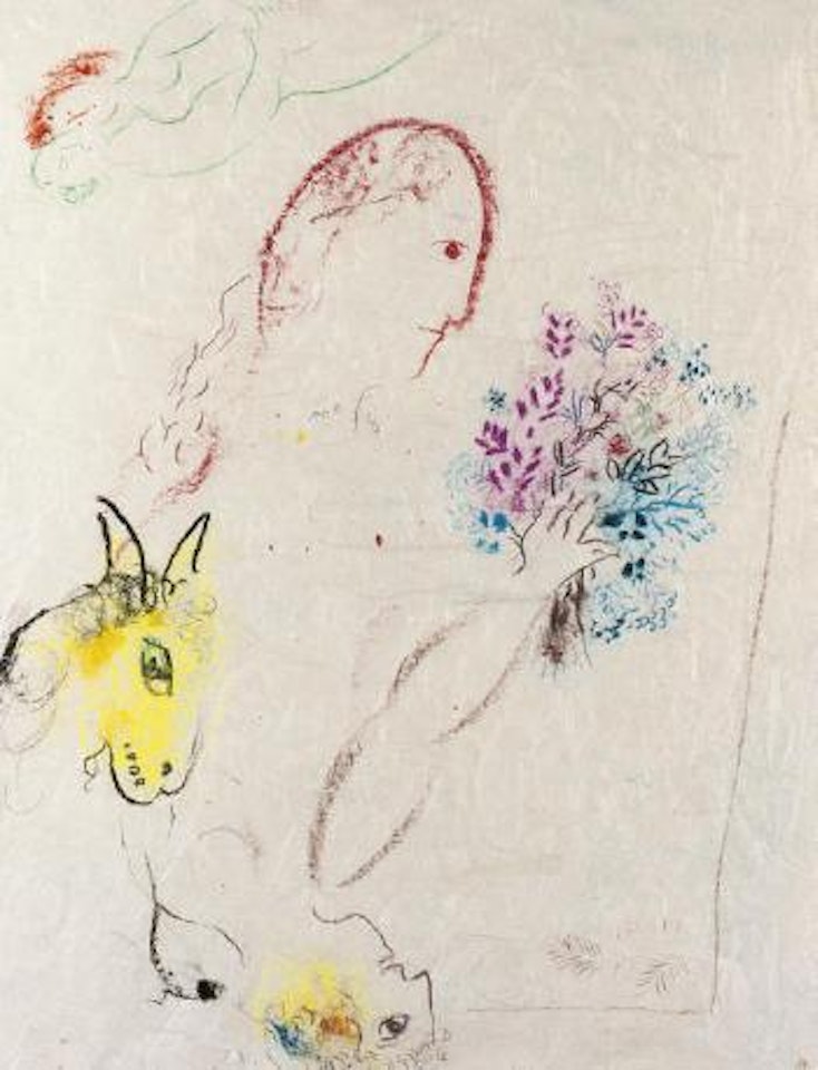 Femme au bouquet by Marc Chagall