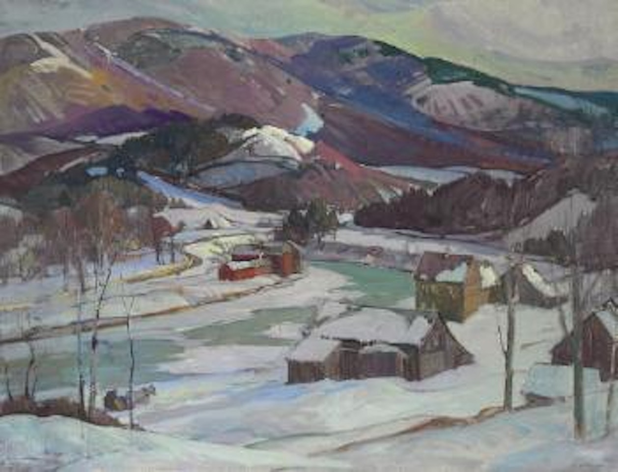 Valley in Winter by Aldro Thompson Hibbard