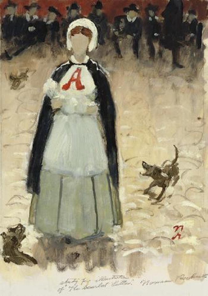 Sketch for The Scarlet Letter by Norman Rockwell