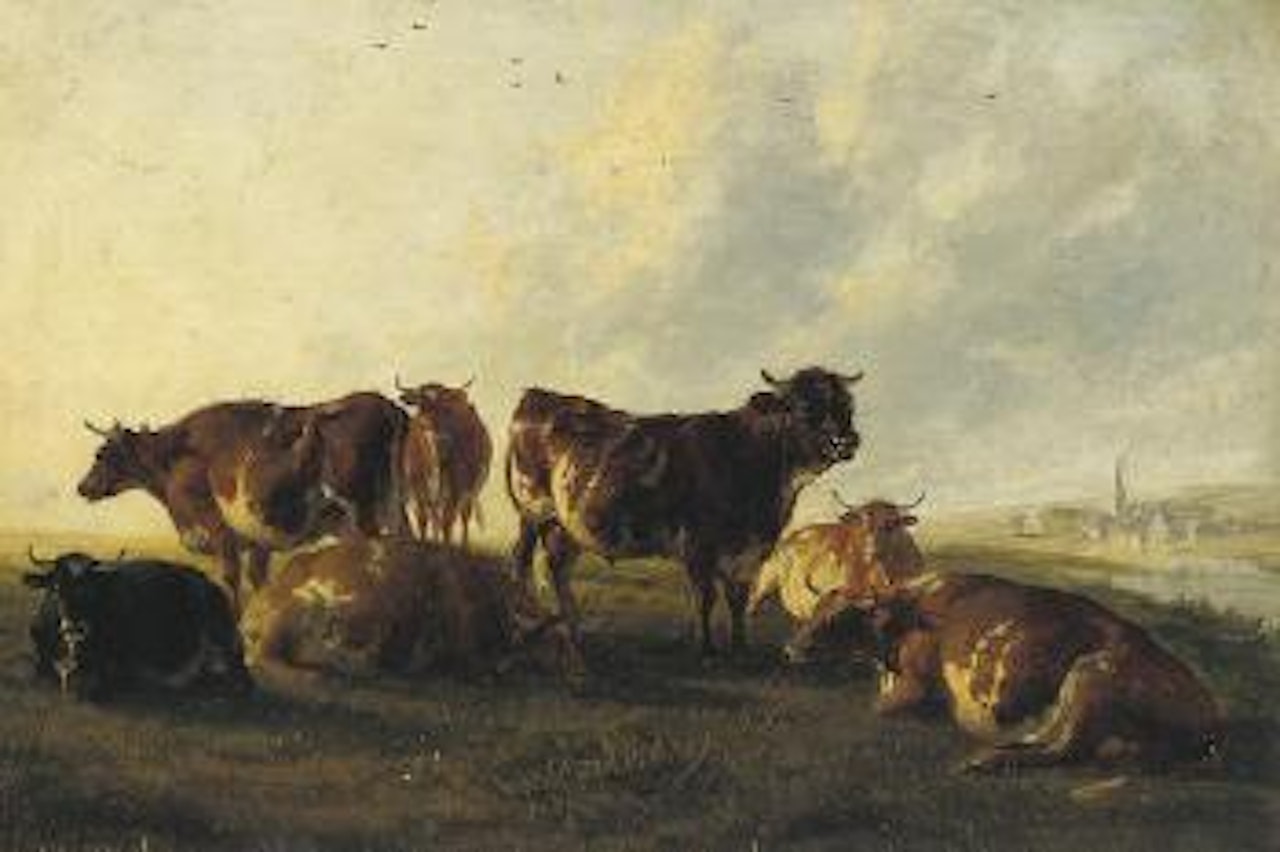 In the Fordwich Meadows, East Kent by Thomas Sidney Cooper