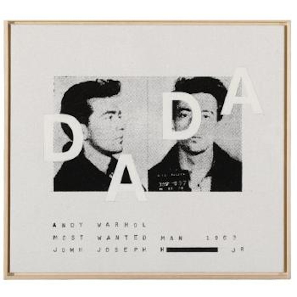 Andy Warhol, Most Wanted Man, #11, 1963 Dada by Richard Pettibone