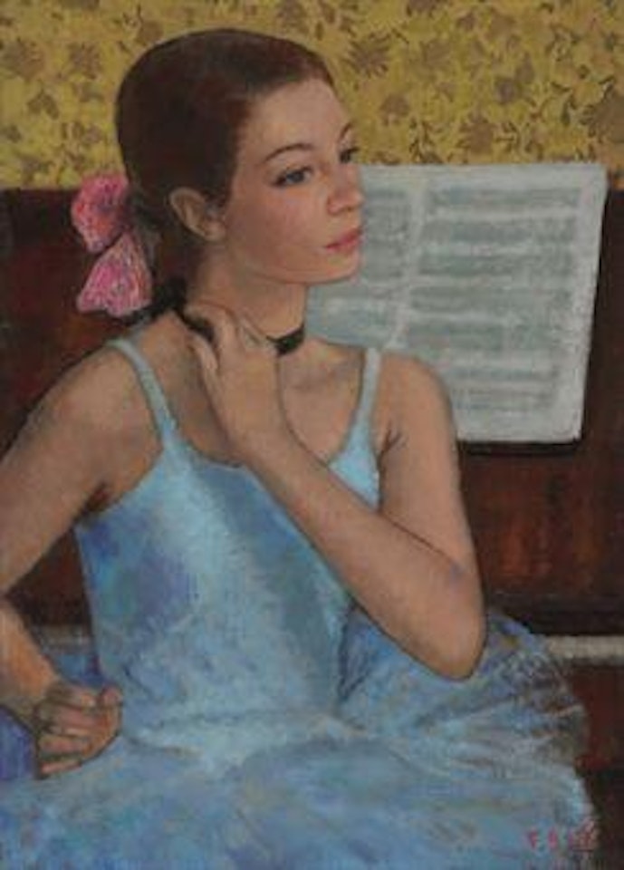 Marie-Lize, ballerine bleue au piano by François Gall