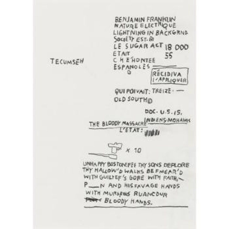 Untitled (Tecumseh) by Jean-Michel Basquiat