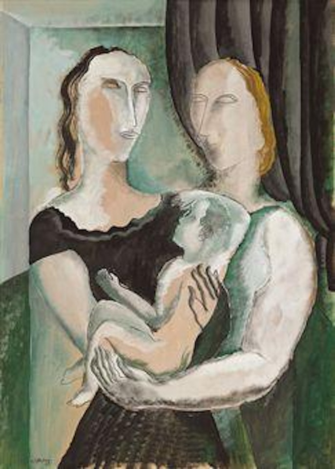 Deux femmes et un enfant by Ossip Zadkine