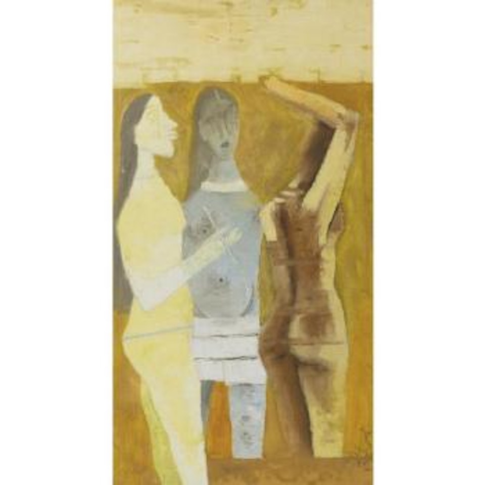 Women In Yellow by M.F. Husain