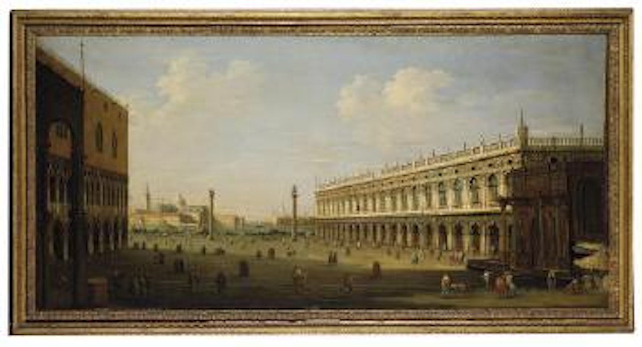 A view of the Piazzetta, Venice, looking South, with the Basilica of San Giorgio Maggiore beyond by Canaletto