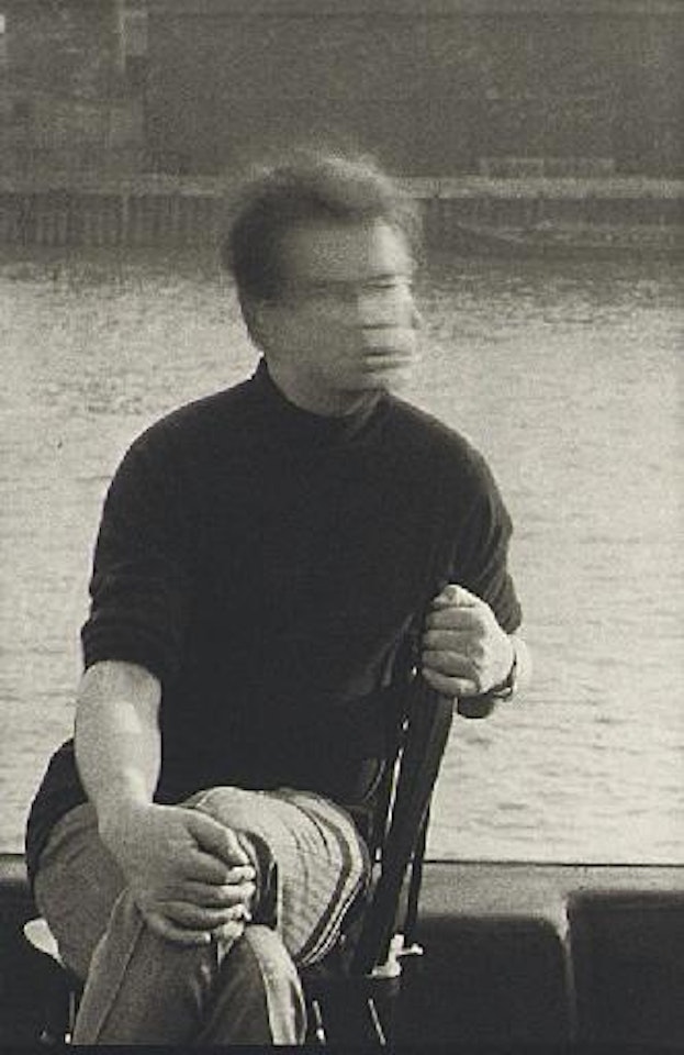 Francis Bacon on his Roof at 80 Narrow Street, London, March 1972 by Peter Beard