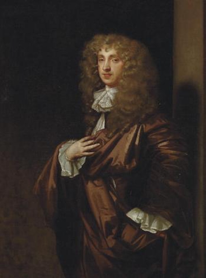 Portrait of John Wilmot, 2nd Earl of Rochester (1647-1680), three-quarter-length, in a burgundy mantle by Sir Peter Lely