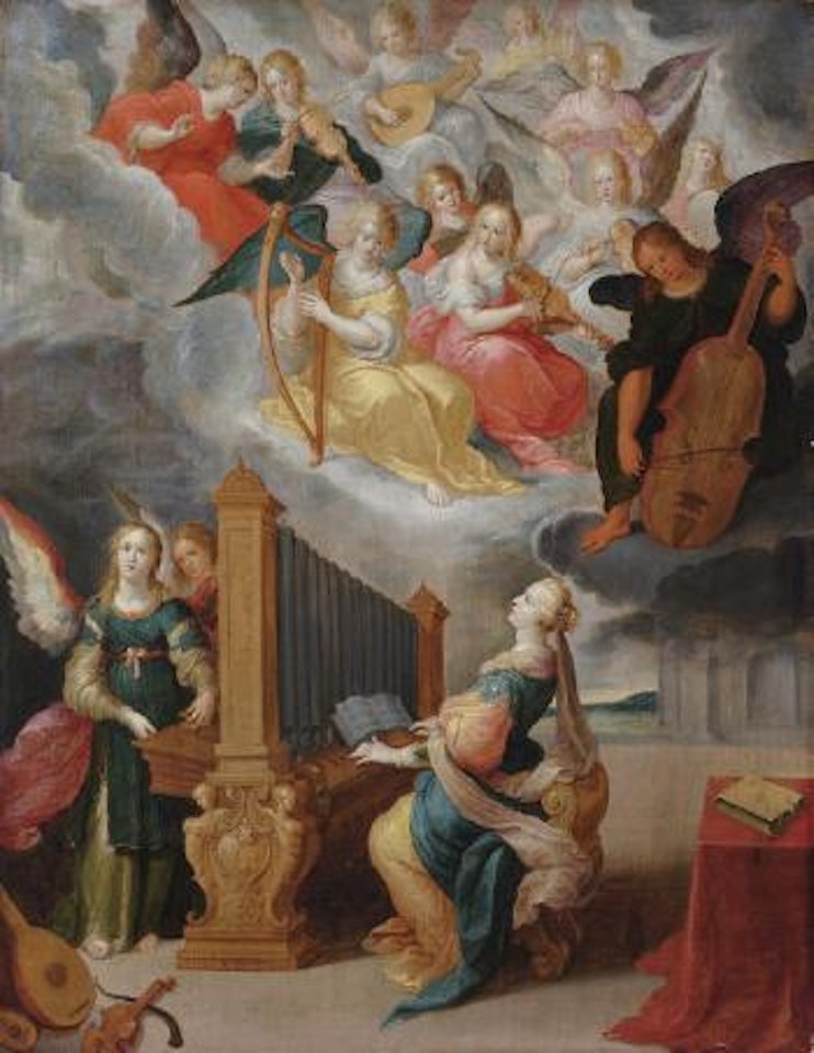 Saint Cecilia by Cornelis de Baellieur by Frans Francken II