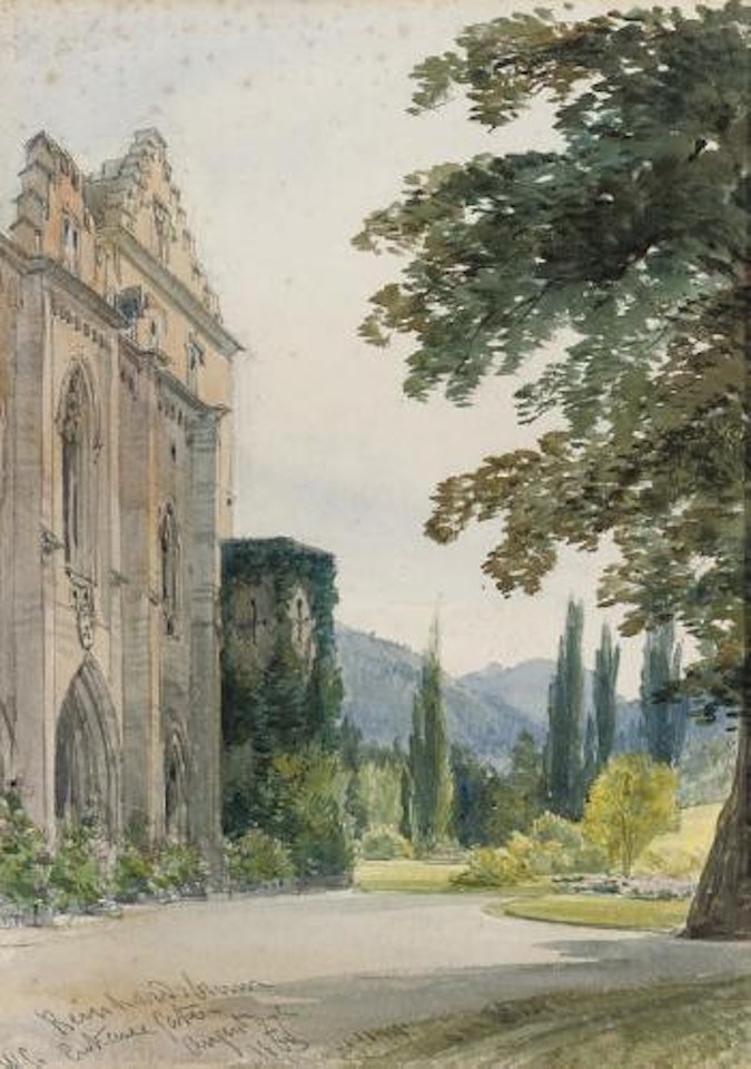 Entrance gate at Reinhardsbrunn by William Callow