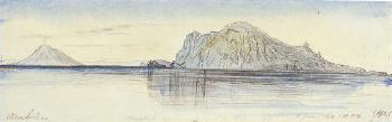 View of Stromboli, Italy by Edward Lear