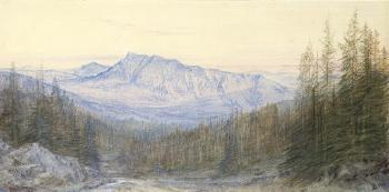 View of the Apennines at Abetone, Tuscany by Edward Lear