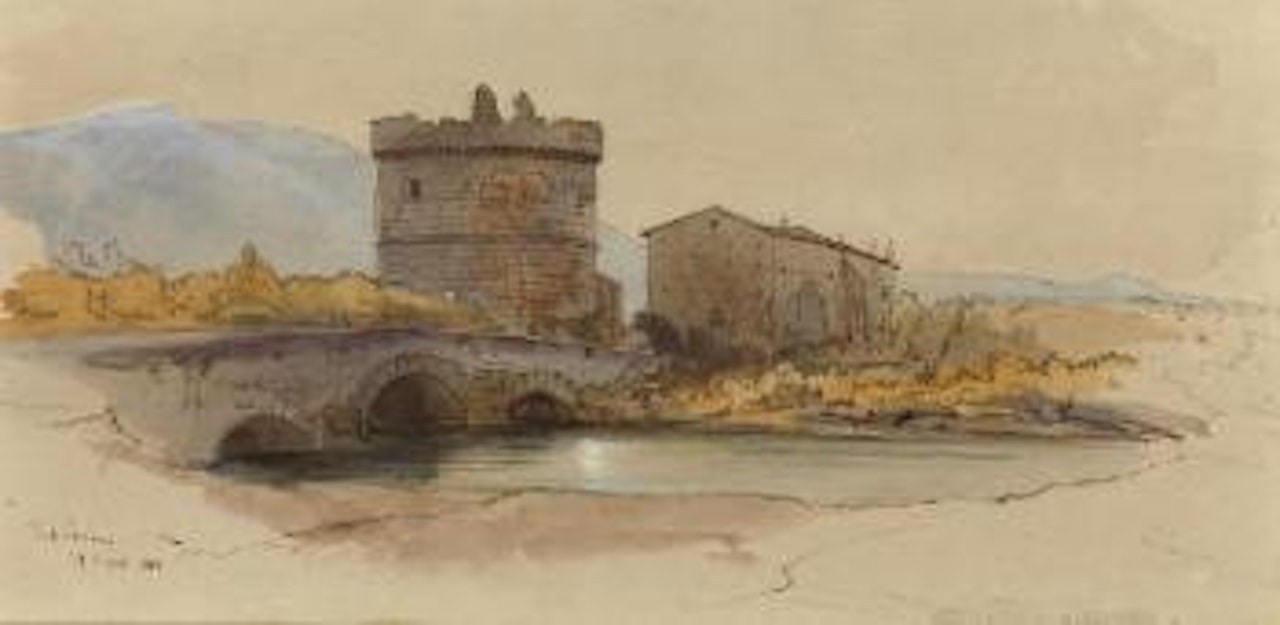 Ponte Lucano, Italy by Edward Lear