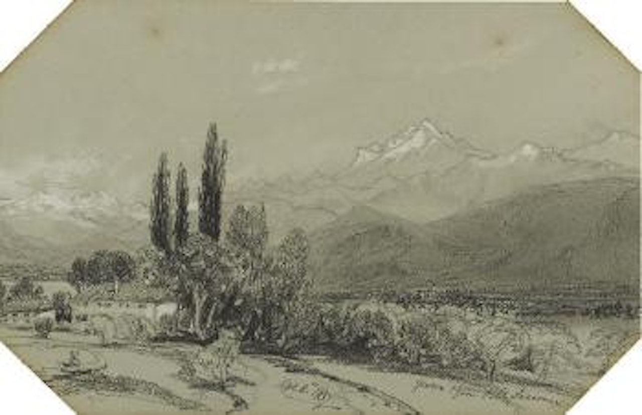Geneva, from Petit Sacconex, Switzerland by Edward Lear