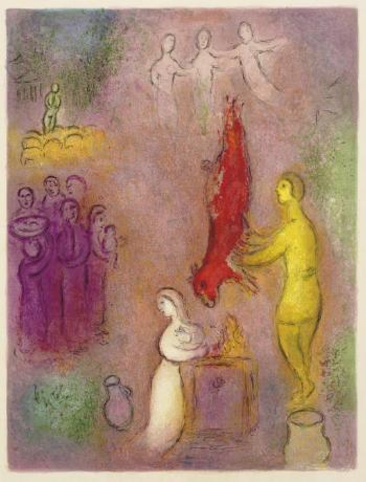 Sacrifices Made to the Nymphs, from Daphnis and Chloë (M. 330; see C. books 46) by Marc Chagall