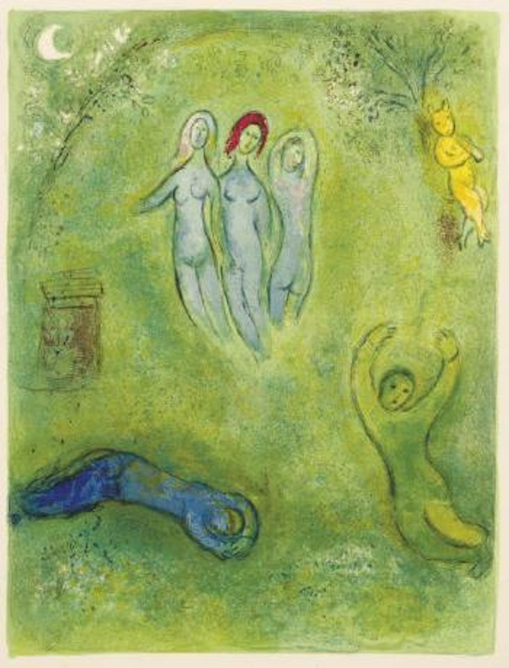 Daphnis's Dream and the Nymphs, from Daphnis and Chloë (M. 325, see C. books 46) by Marc Chagall