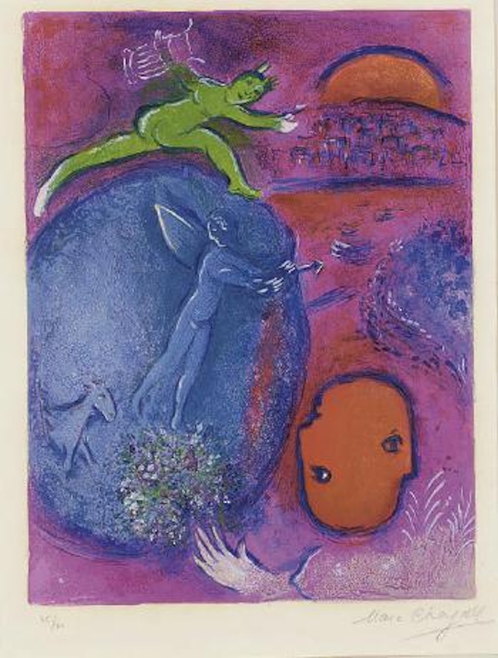 Lamon's and Dryas's Dreams, from Daphnis and Chloë (M. 311; see C. books 46) by Marc Chagall