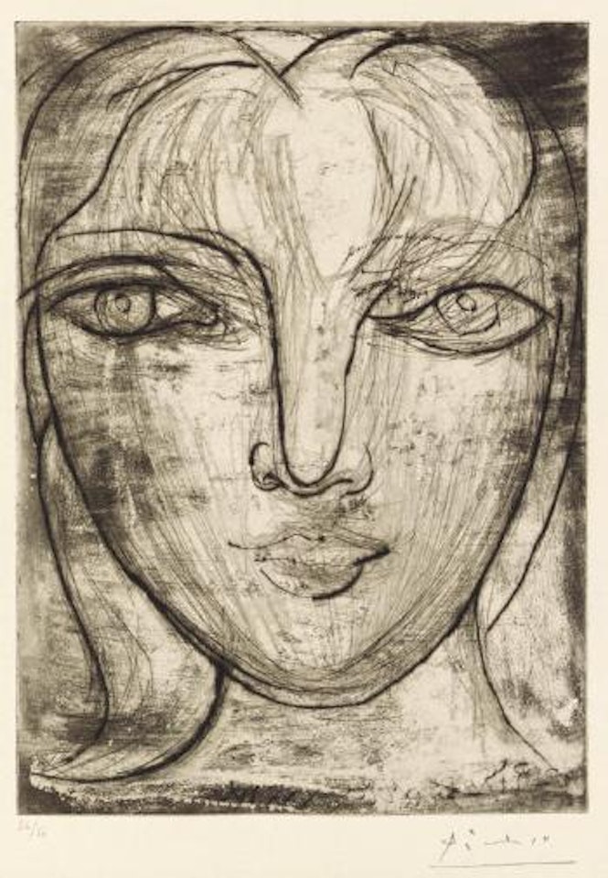 Tête de face (B. 276; Ba. 417) by Pablo Picasso