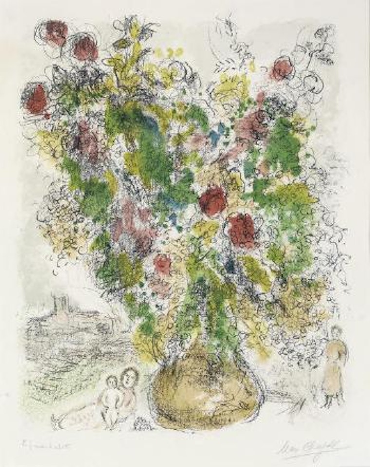 Roses and Mimosa (M. 733) by Marc Chagall