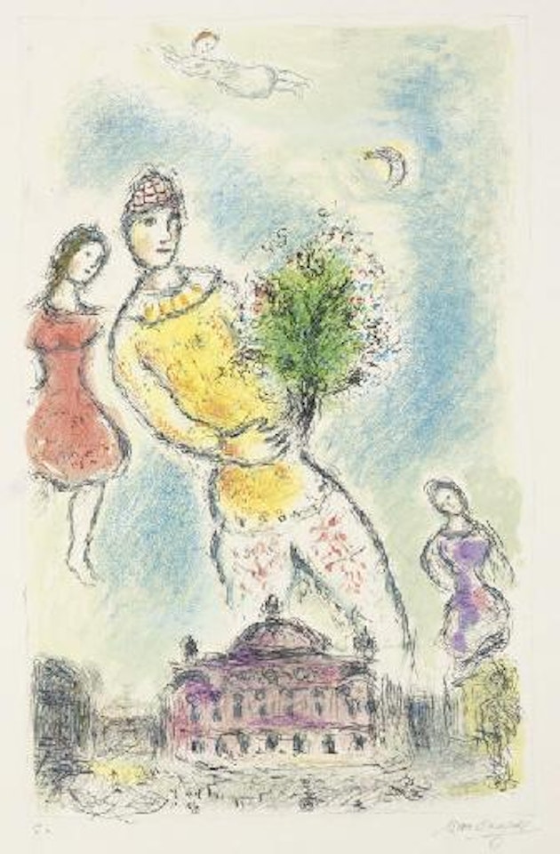 In the Sky of the Opera (M. 973) by Marc Chagall