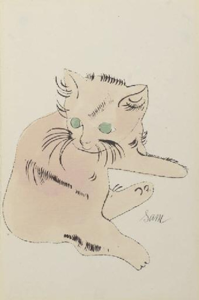 Sam, from 25 Cats Name[d] Sam and One Blue Pussy (F. & S. IV.66A or B) by Andy Warhol