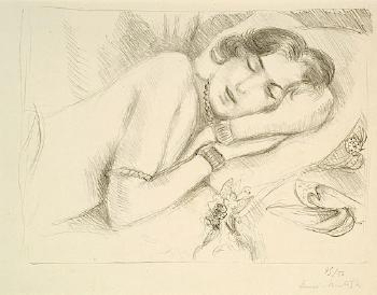 Figure endormie aux babouches by Henri Matisse