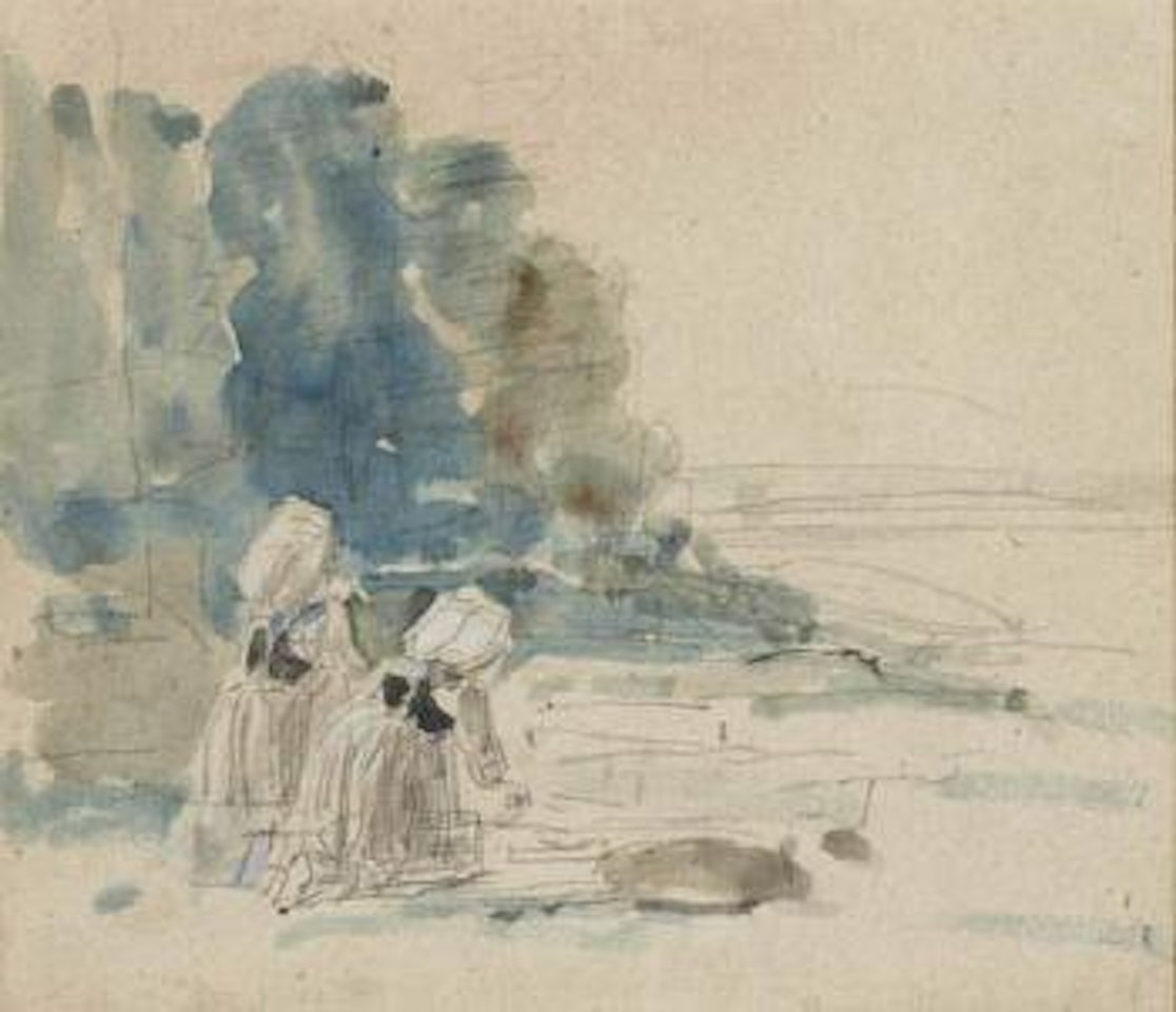 Les laveuses by Eugène Boudin