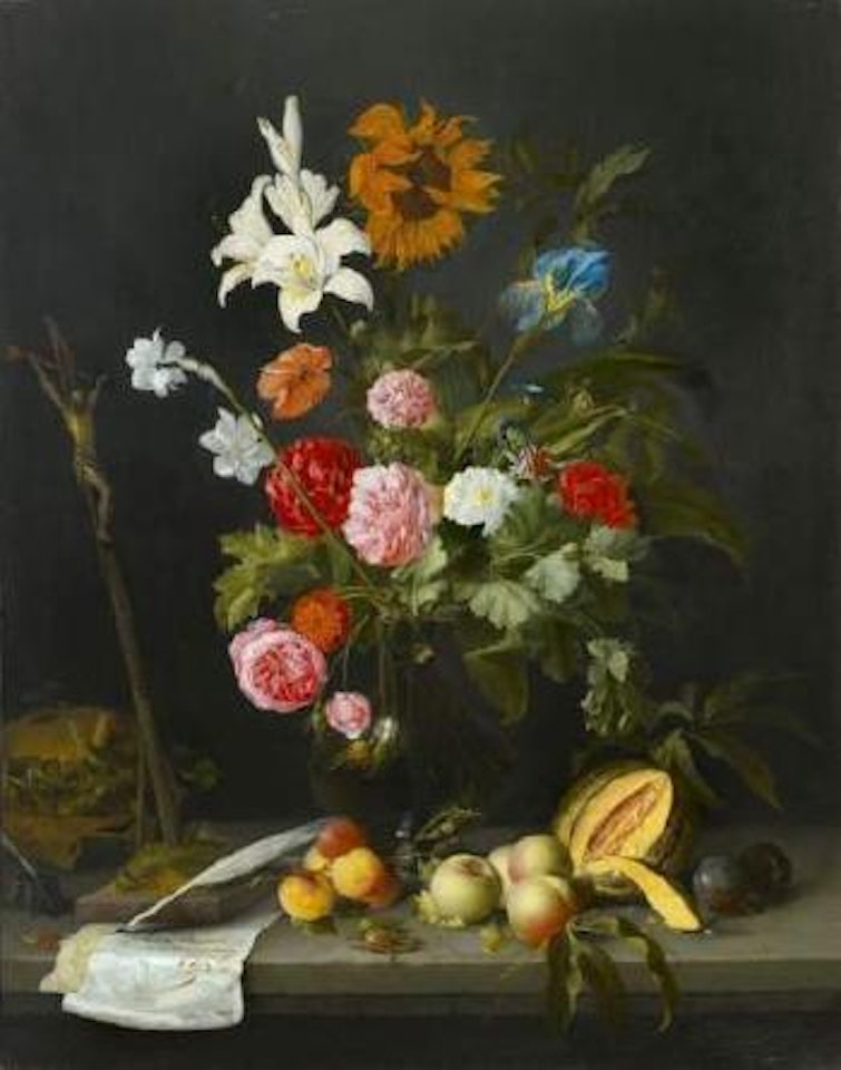 Vanité au bouquet de fleurs by Jan Davidsz de Heem