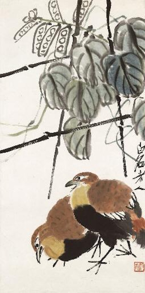 Pea and Partridge by Qi Baishi