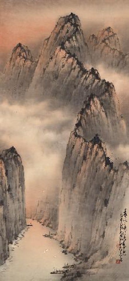 Sunset in the Three Gorges by Zhao Shao'ang