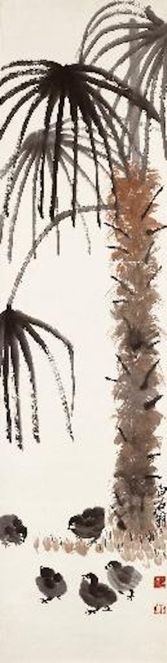 Pine and chicks by Qi Baishi