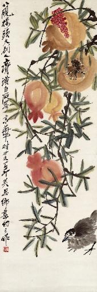 Pomegranate and Partridge by Qi Baishi