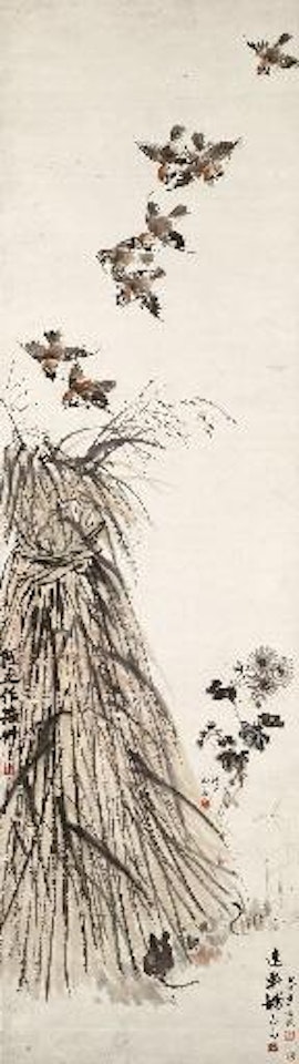 Birds and Flowers by Qi Baishi by Zhang Daqian