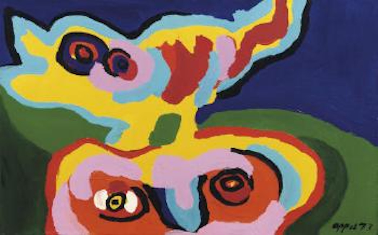 Two figures by Karel Appel