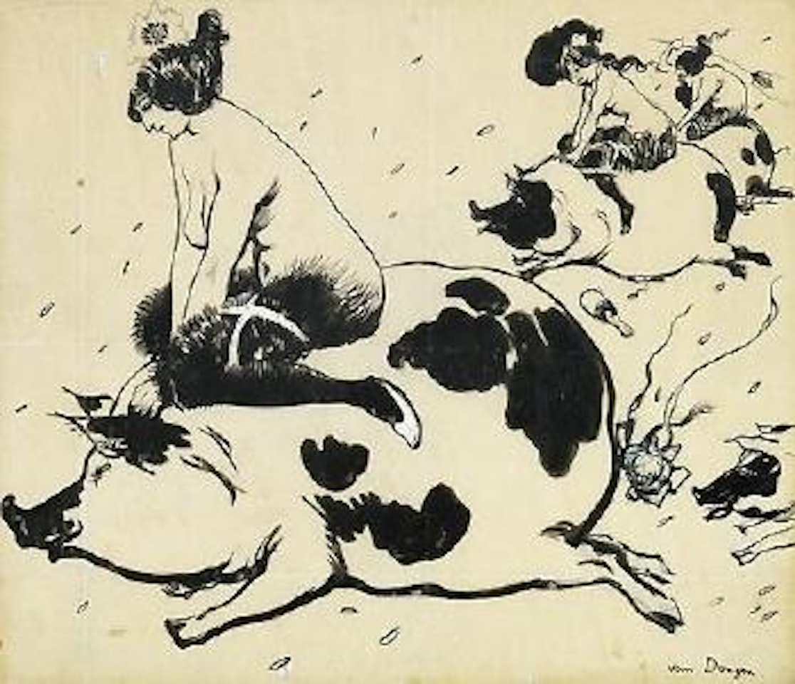 Tournez, tournez cochons de bois by Kees van Dongen