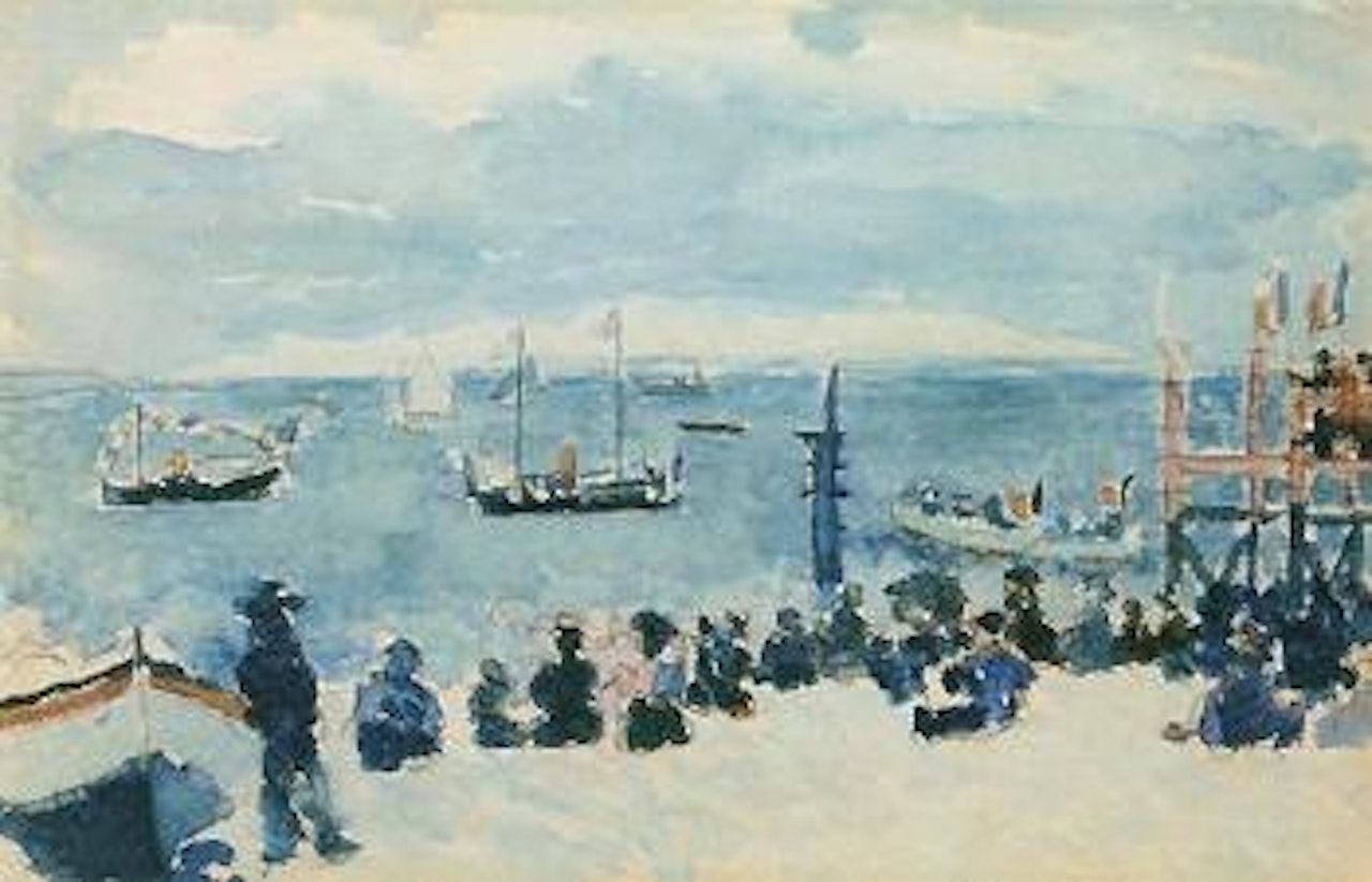 Fregates a Fecamp (recto); L'Estacade (verso) by Raoul Dufy