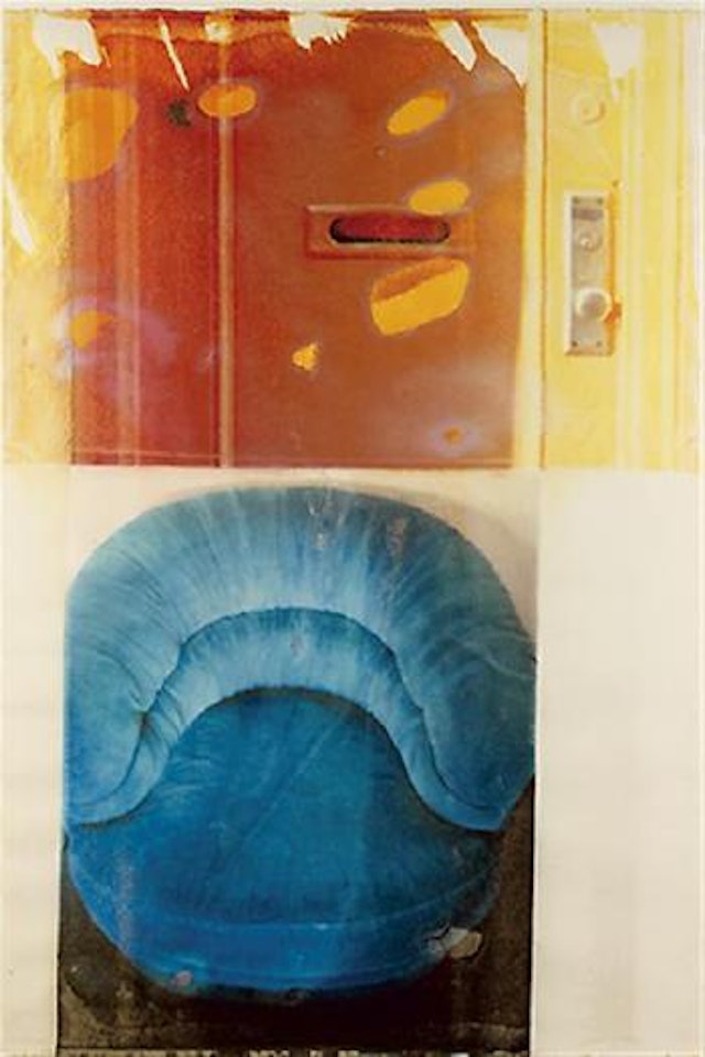 Blue smile (waterworks series) by Robert Rauschenberg