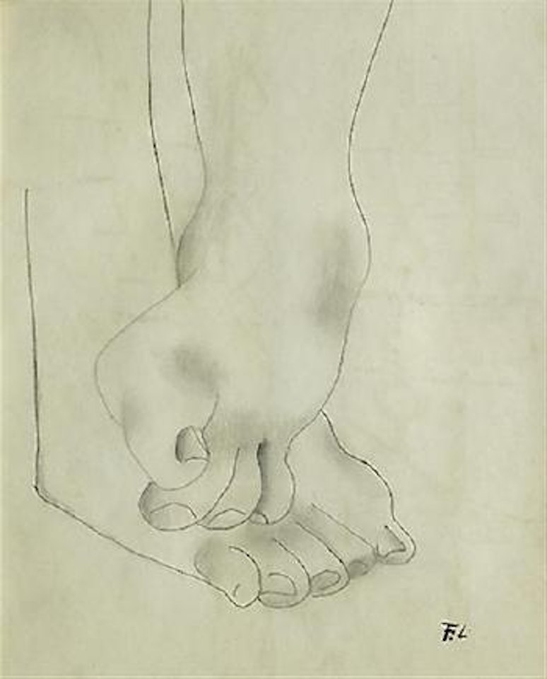 Dessin double-face: Pieds (recto) Composition (verso) by Fernand Leger