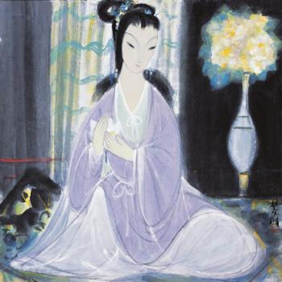 Lady in White by Lin Fengmian
