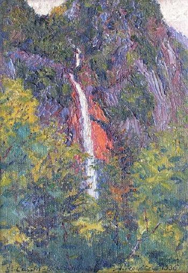 La cascade a Saint Cassin by Alexandre Roubtzoff