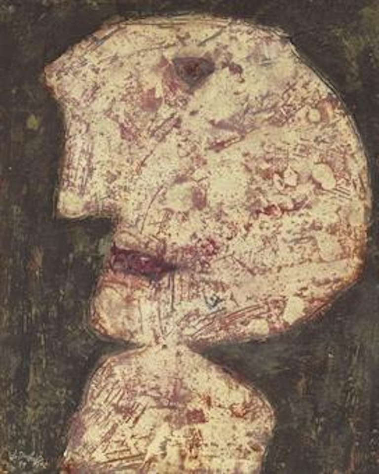 Tête aux soufflures by Jean Dubuffet