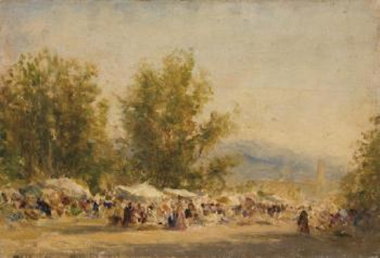 Le Marché de Nice by Félix Ziem