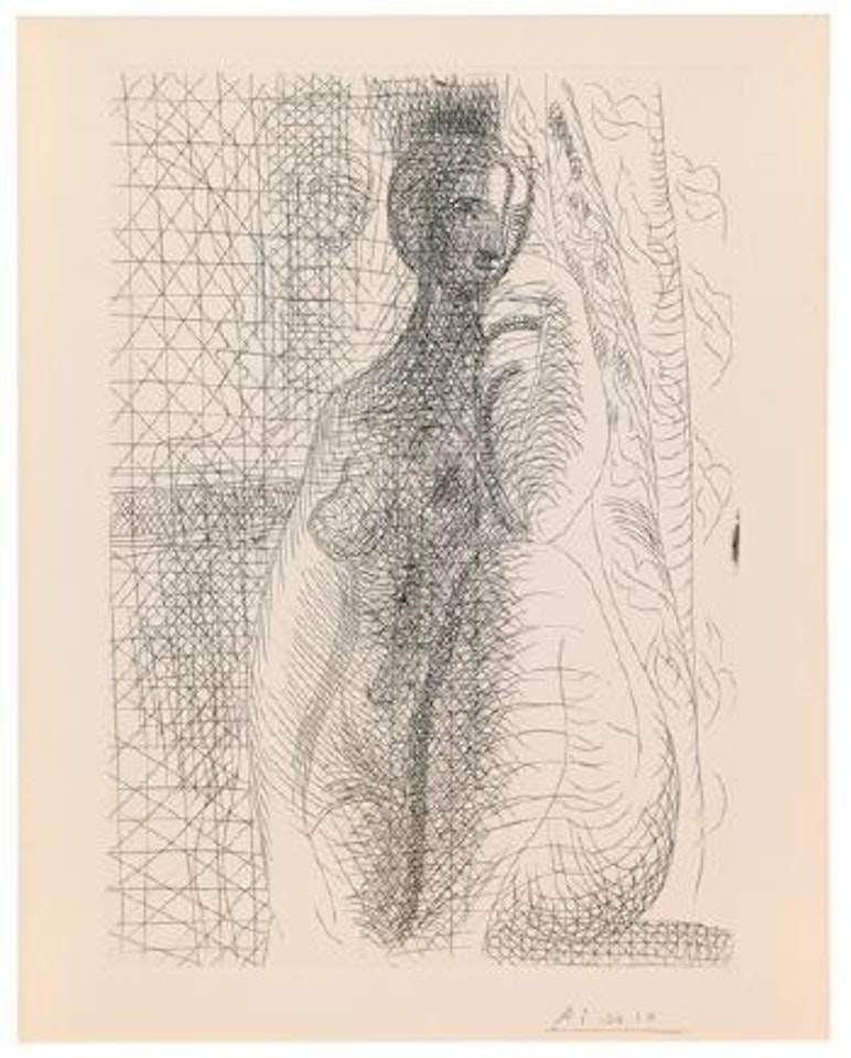 Femme nue à la jambe pliée by Pablo Picasso