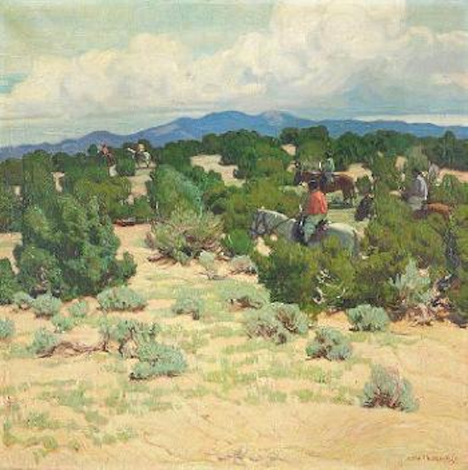 Riders in the foothills by Ernest Martin Hennings