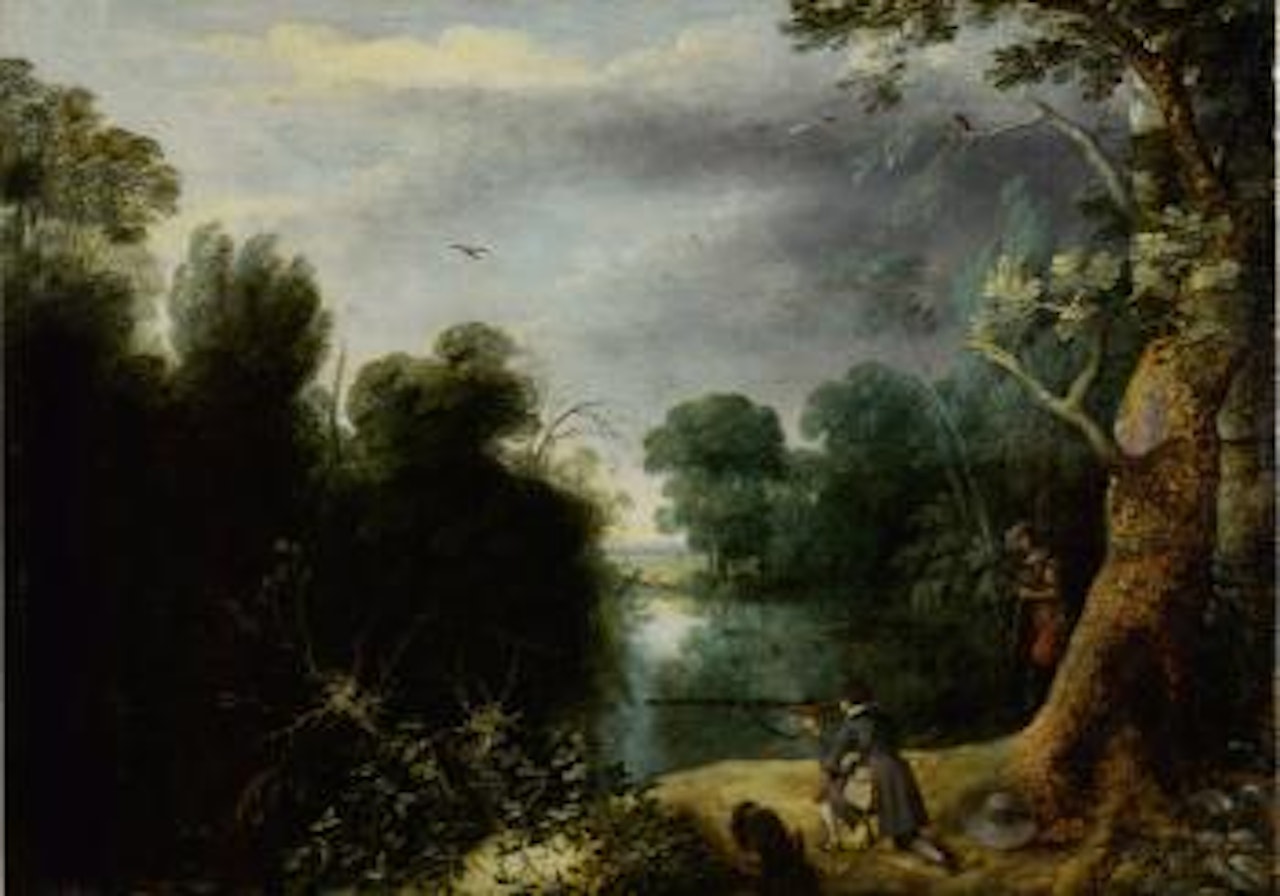 Chasseurs à l'affut dans les marais by Adriaen van Stalbemt