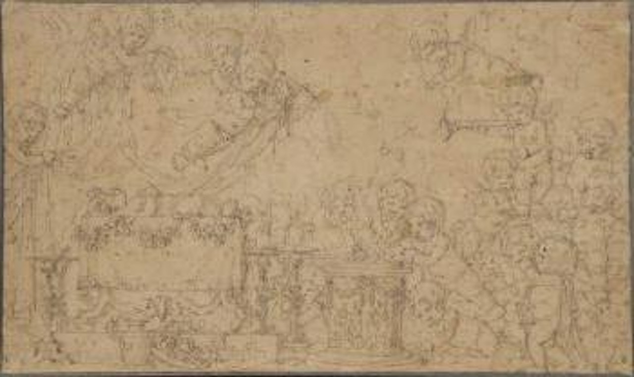 Les funérailles d'un putto by Louis-Félix de la Rue