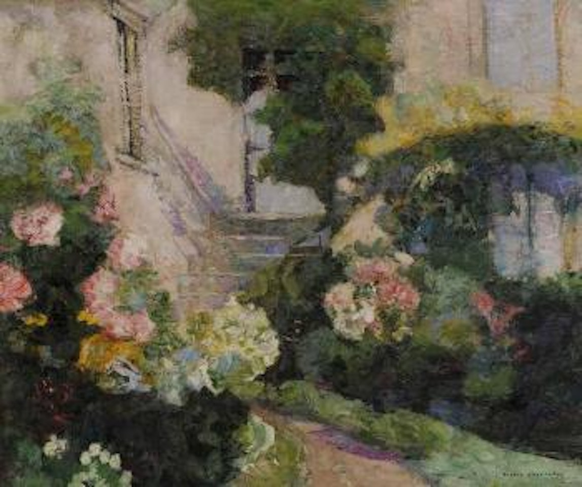 Jardin fleuri à Saint-Amant Tallande by Victor Charreton